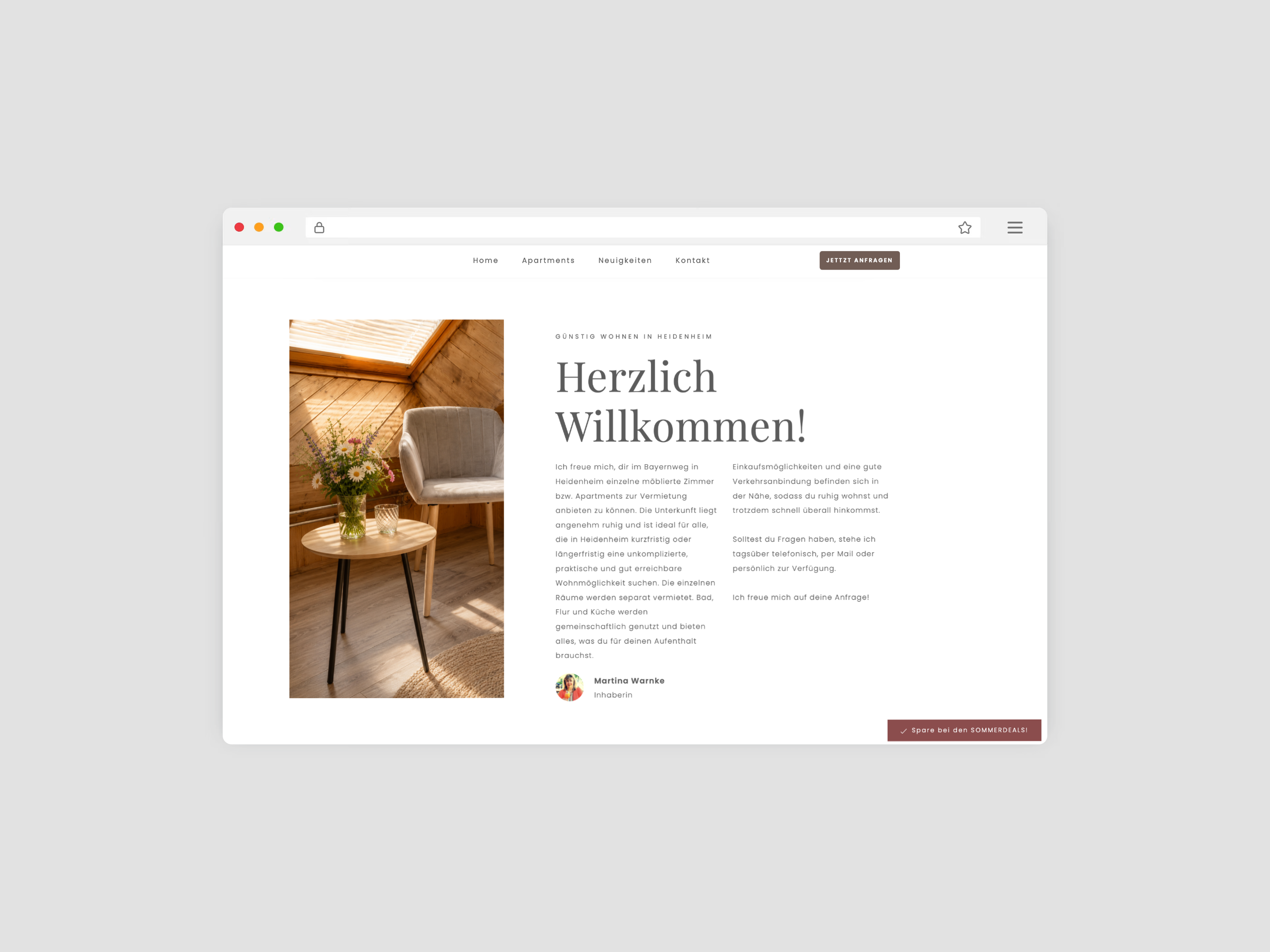 Webseite für Bayernweg Ferienwohnung